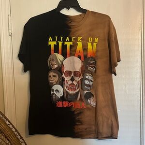 Attack on Titan Graphic Tee - Black and Brown